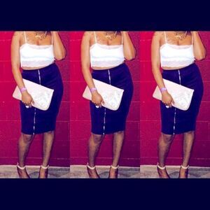 Front Zipper Pencil Skirt!